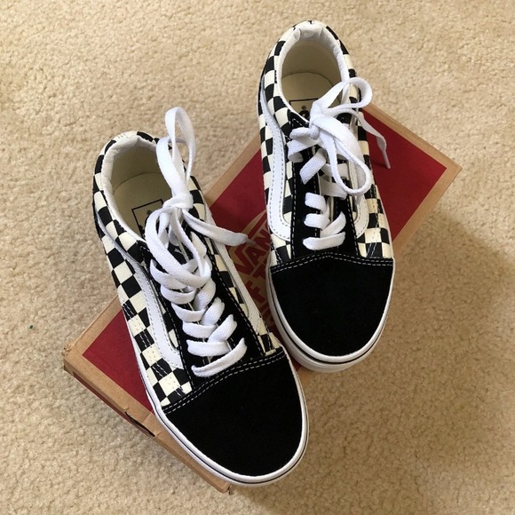 NEW Kids Checkered Old Skool Vans Shoes boys girls - Picture 2 of 6